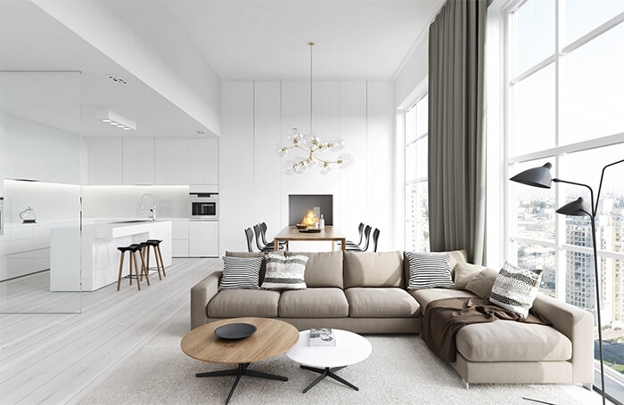 Phong cách thiết kế nội thất phòng khách hiện đại đang được ưa chuộng hiện nay