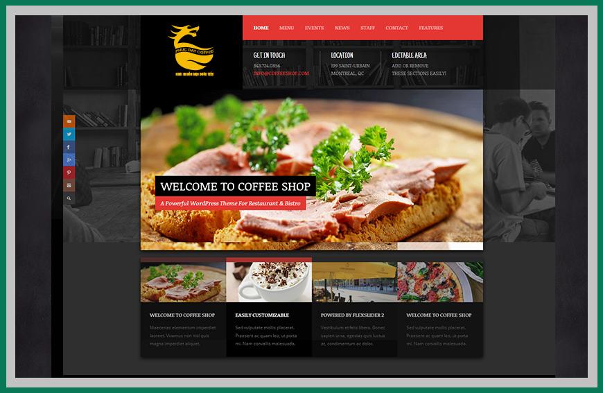 Thiết kế website quán coffee Hậu Giang